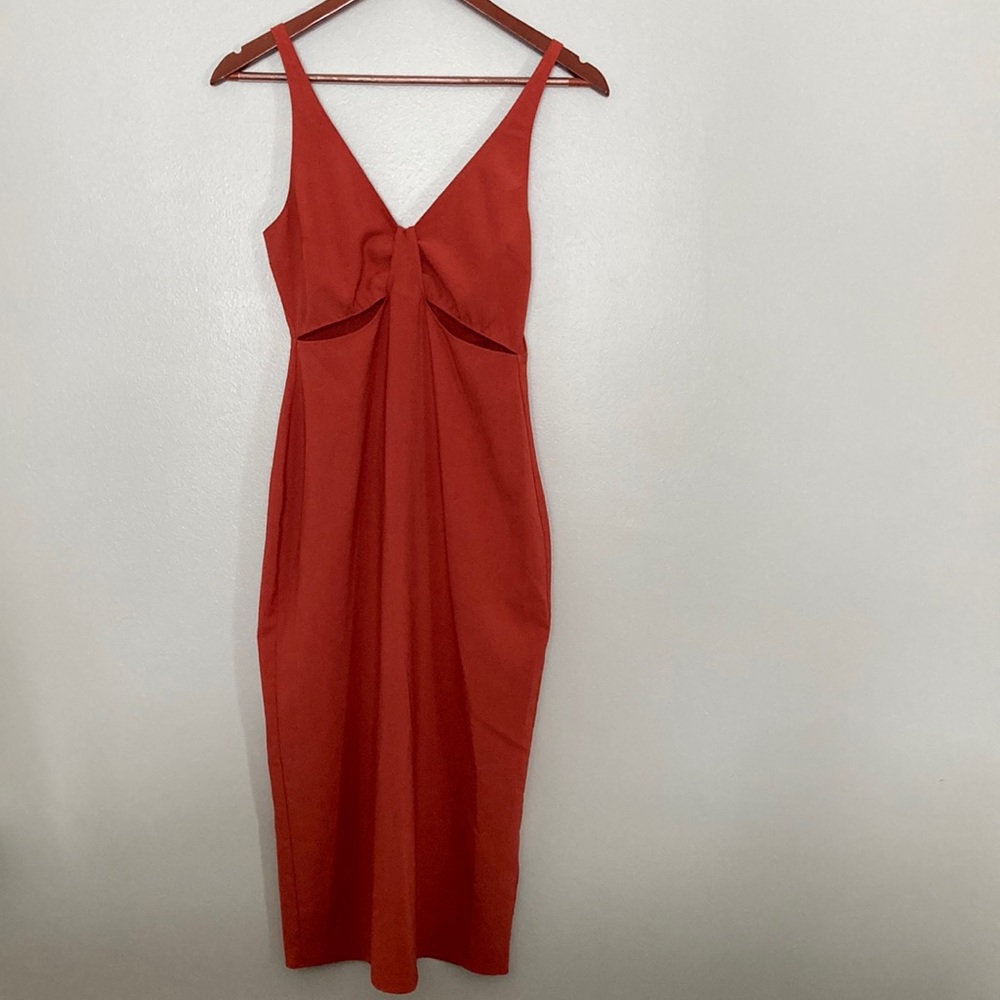 NWT Abercrombie & Fitch Slim Cut Out Midi Dress Size XS